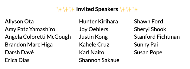 Invited Speakers. 